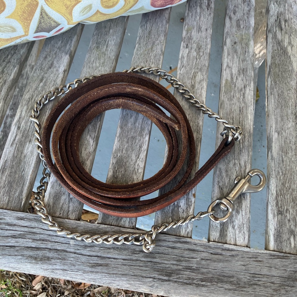 Champion Turf Brown Leather horse lead